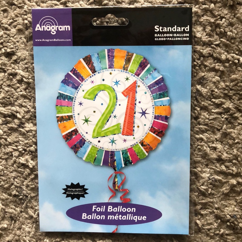 ‘21’ Foil Balloon